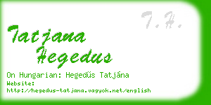 tatjana hegedus business card