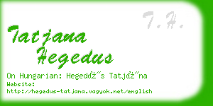 tatjana hegedus business card